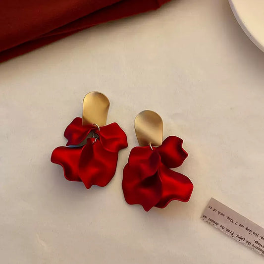Petal Drop Statement Earrings
