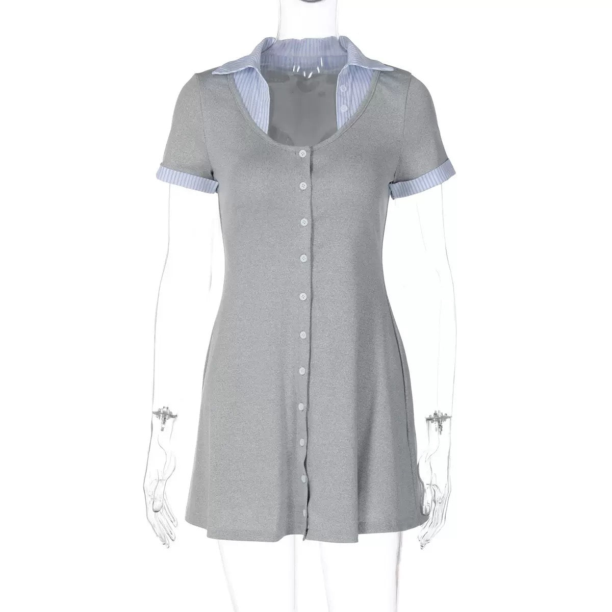Collared mini dress
