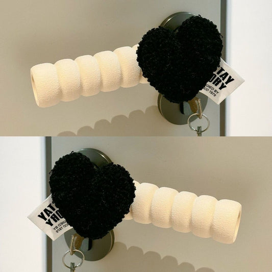 HeartGrip Plush Door Handle Cover