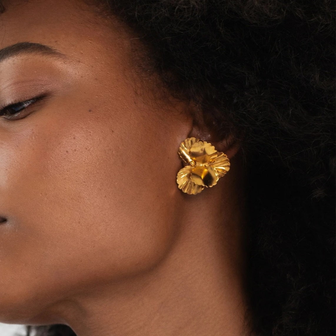 Golden Bloom Statement Earrings