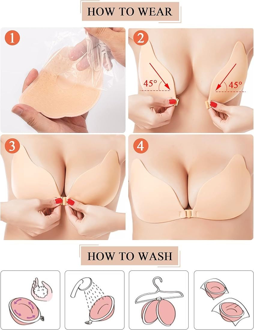 Sticky strapless bra