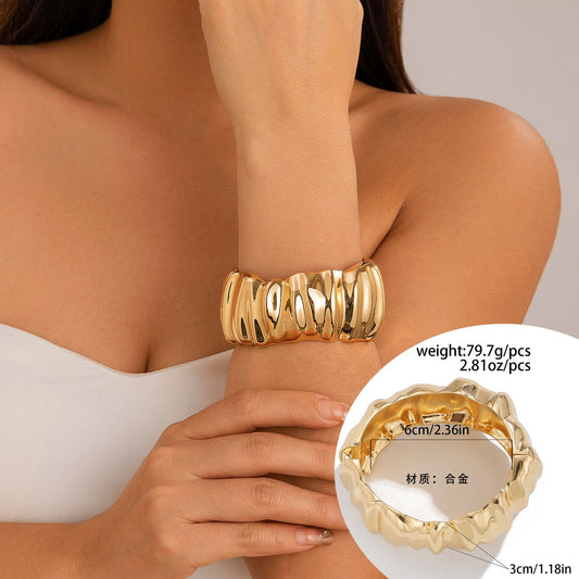 Melt cuff chunky bracelet
