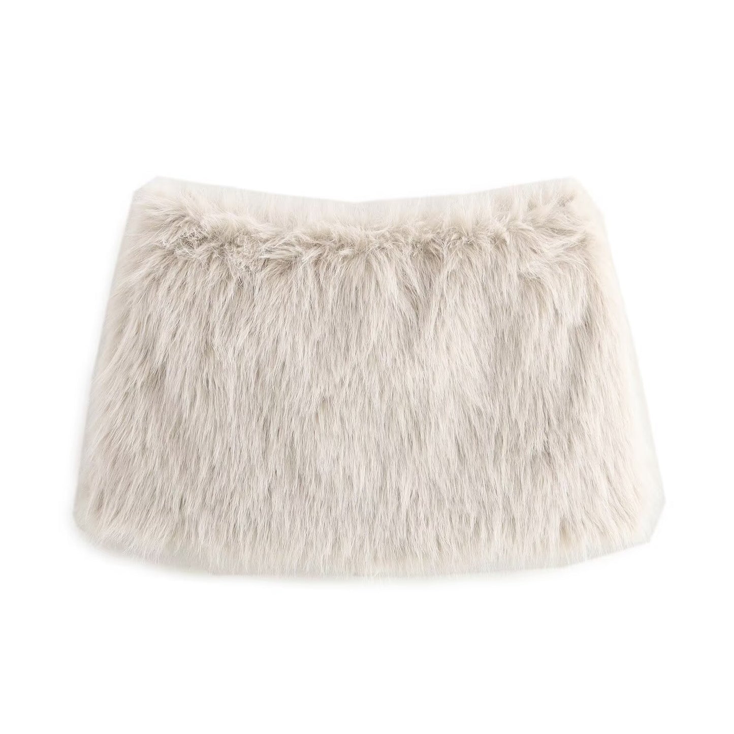 Fur mini skirt