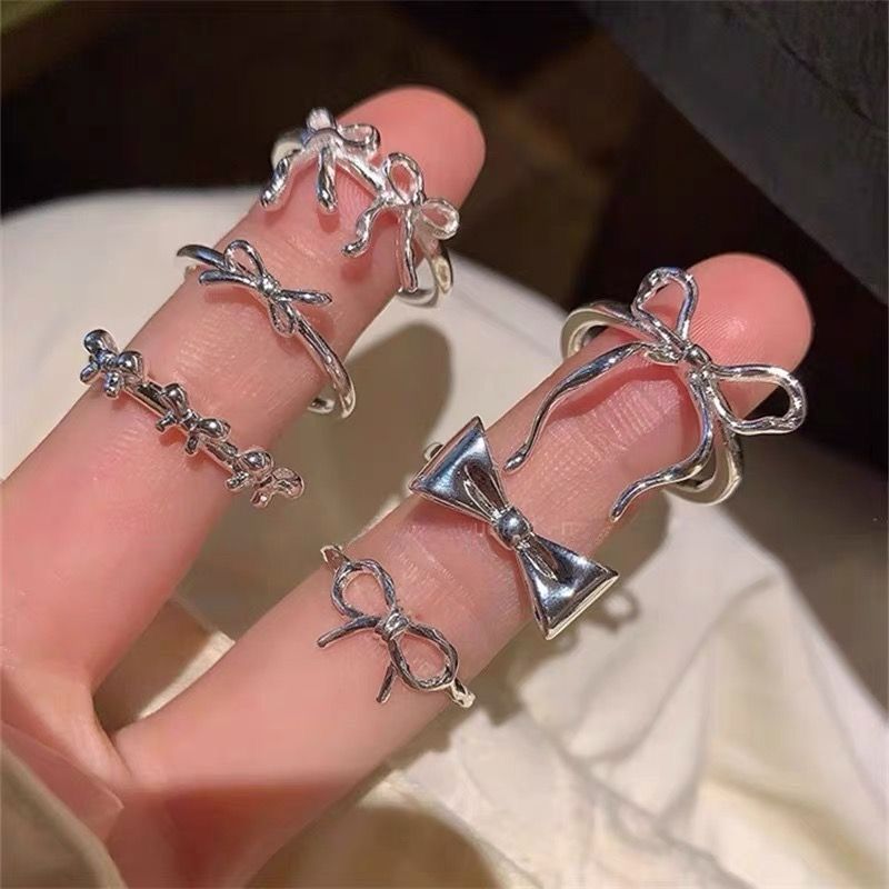 Cute 6 set silver ring