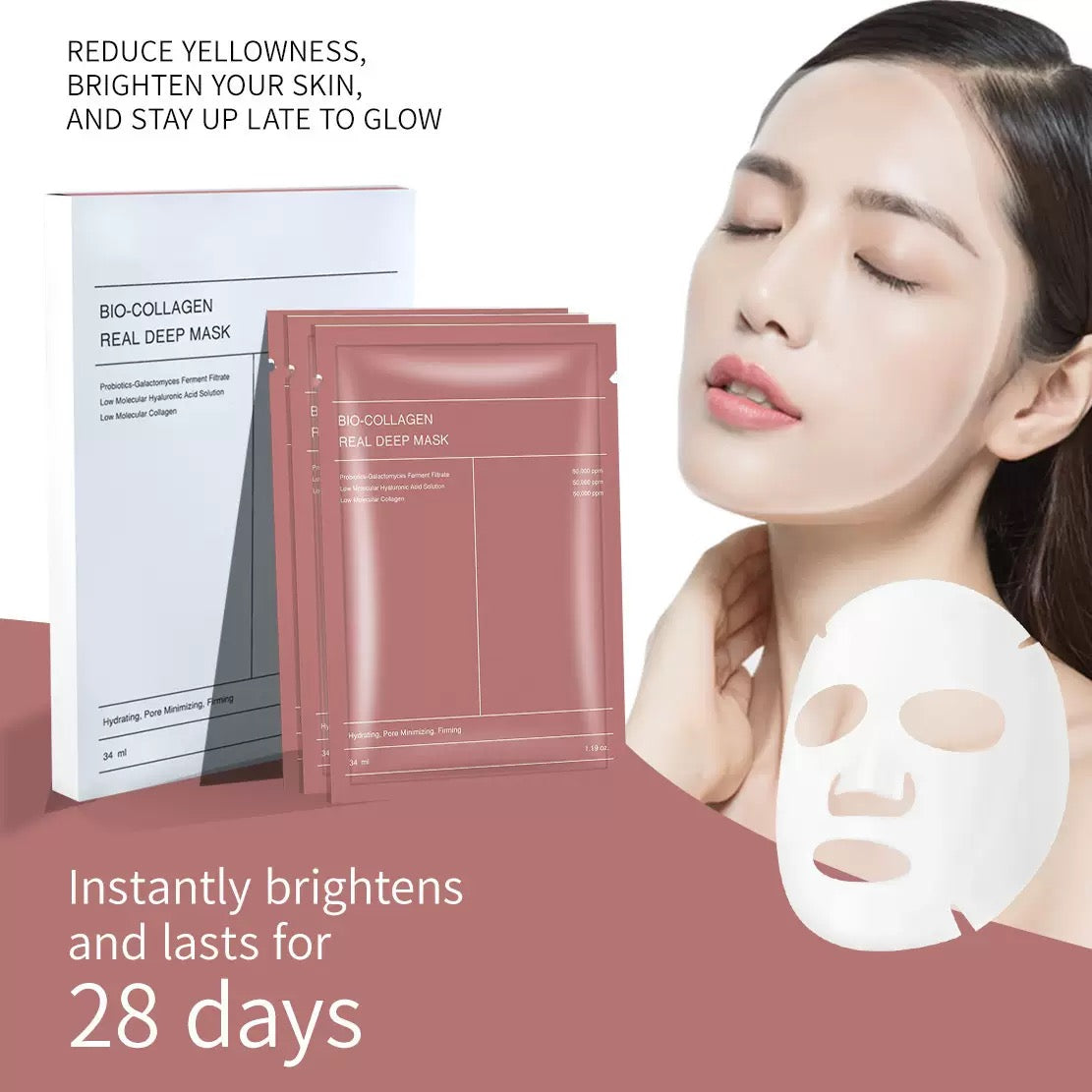 Bio-collagen face mask