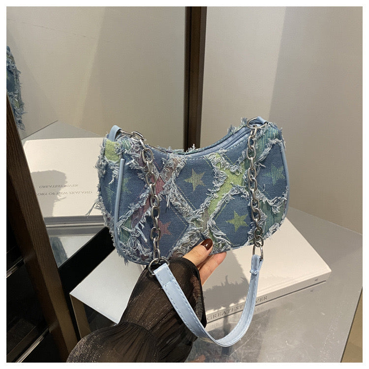 Mini denim bag
