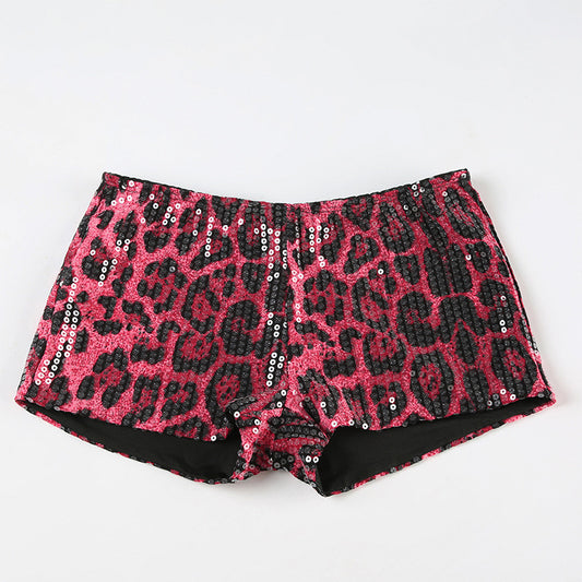 Leopard print micro shorts