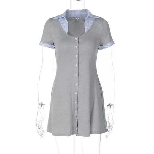 Collared mini dress