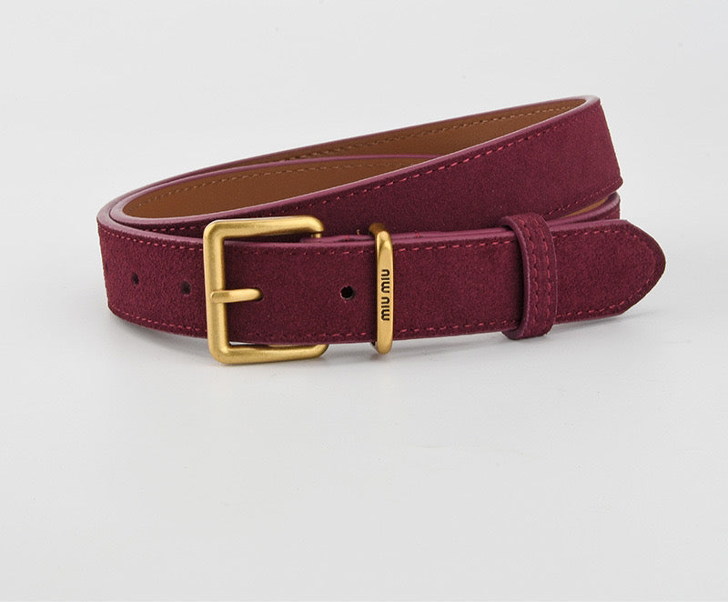 Suede Buckle Belt