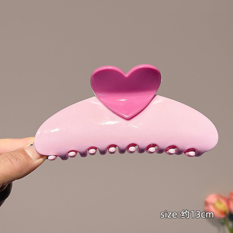 Pink love claw clip