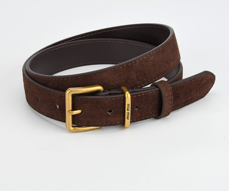 Suede Buckle Belt