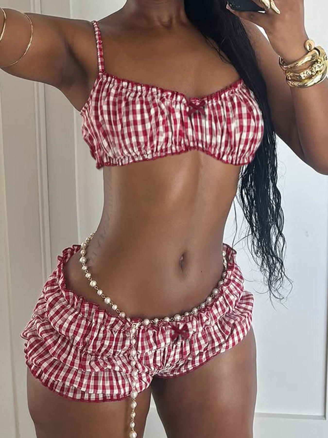 Gingham crush set