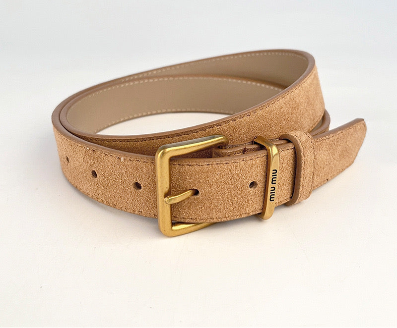Suede Buckle Belt