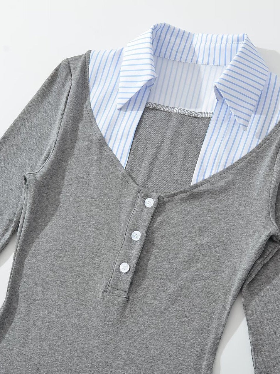 Preppy Layered Shirt Dress