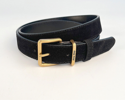 Suede Buckle Belt
