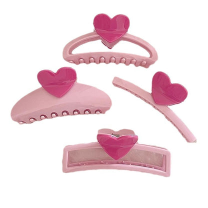 Pink love claw clip