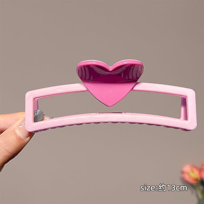 Pink love claw clip