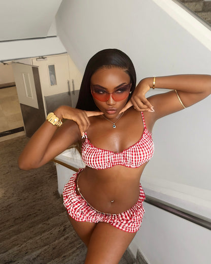Gingham crush set
