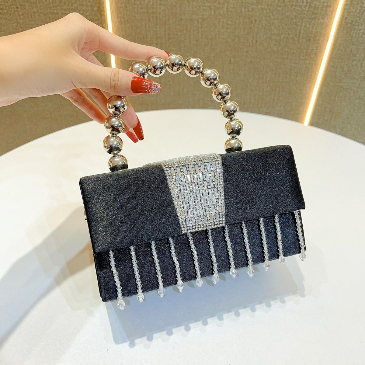 Crystal hour bag