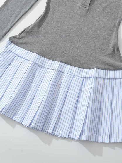 Preppy Layered Shirt Dress