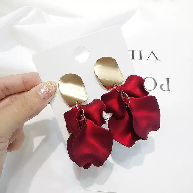 Petal Drop Statement Earrings