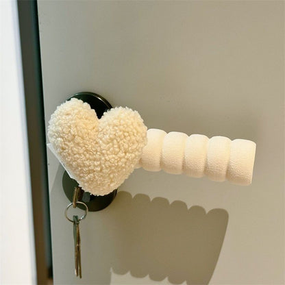 HeartGrip Plush Door Handle Cover