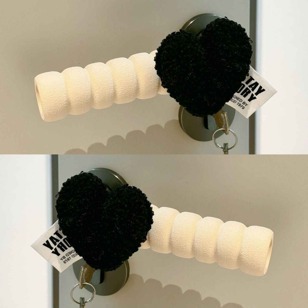 HeartGrip Plush Door Handle Cover