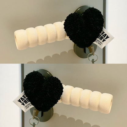 HeartGrip Plush Door Handle Cover