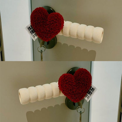 HeartGrip Plush Door Handle Cover