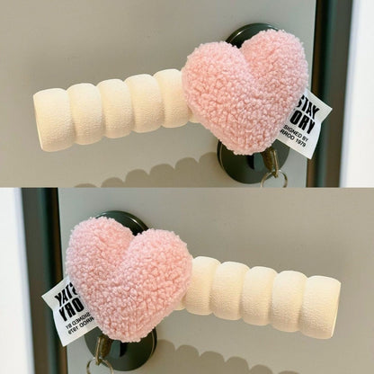 HeartGrip Plush Door Handle Cover