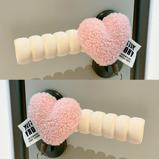 HeartGrip Plush Door Handle Cover