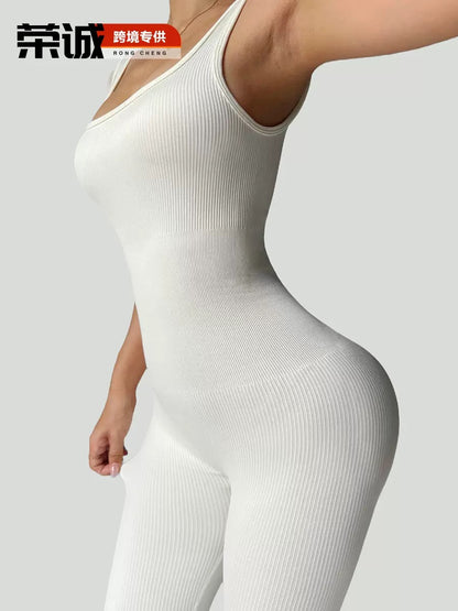 Ribbed Sleeveless Bodycon Jumpsuit
