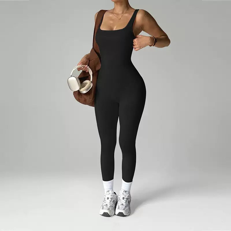 Ribbed Sleeveless Bodycon Jumpsuit