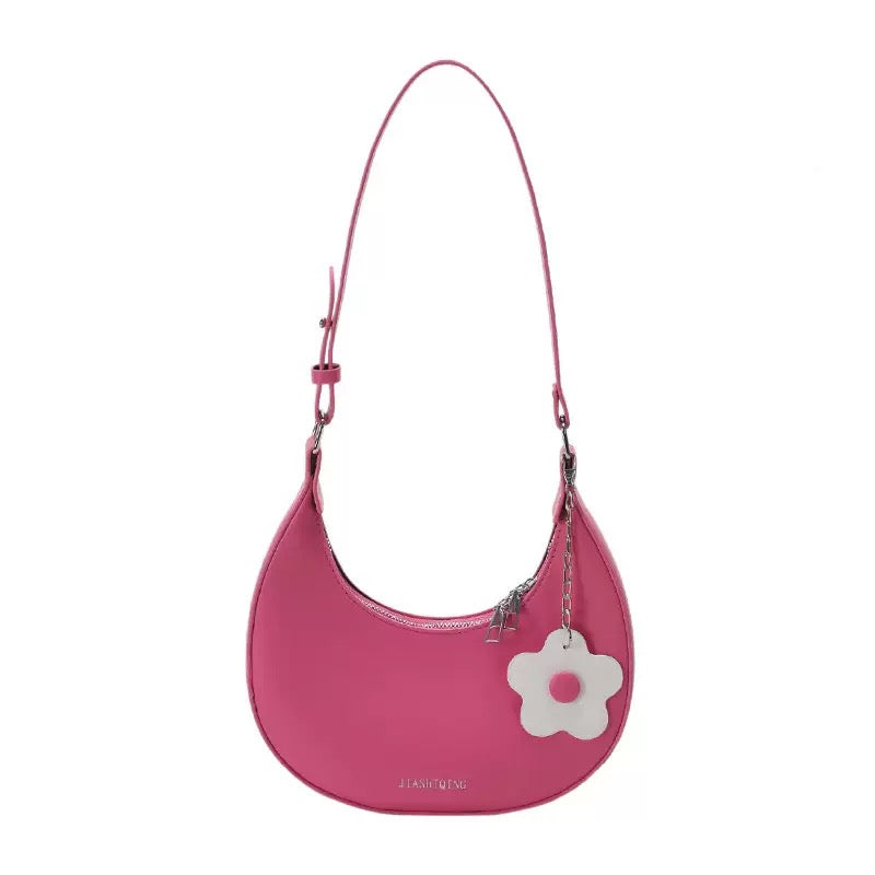 Mini shoulder bag with charm