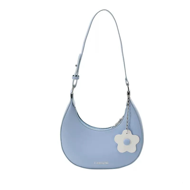 Mini shoulder bag with charm