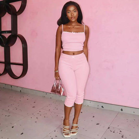Sweetheart capri set