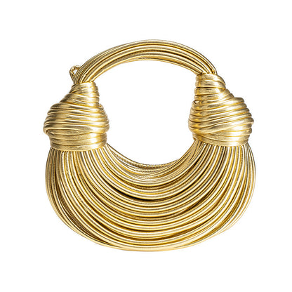 Golden Coil Statement Bag