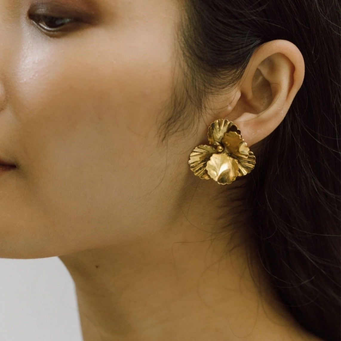 Golden Bloom Statement Earrings