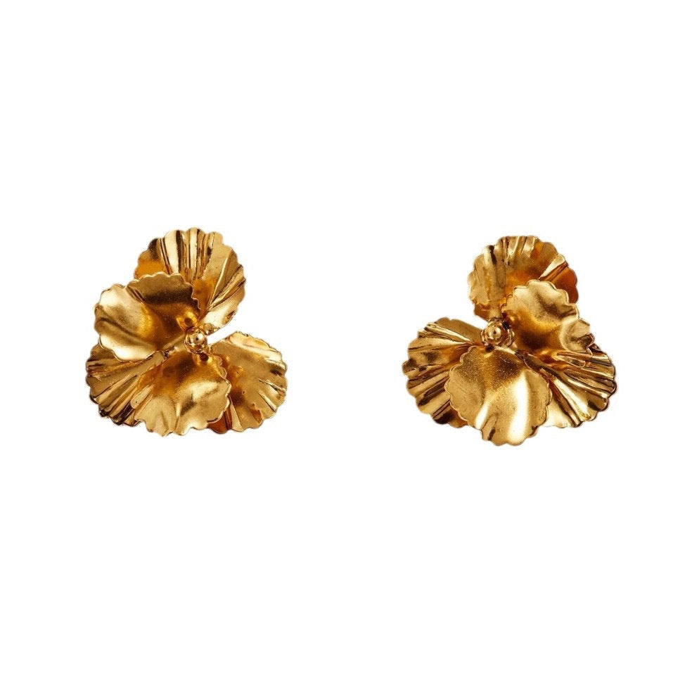 Golden Bloom Statement Earrings