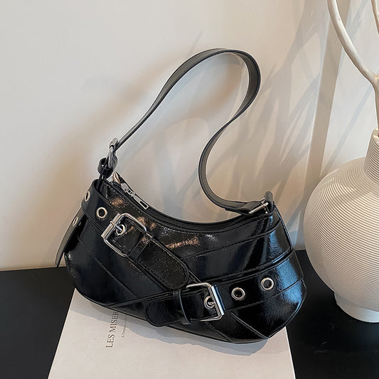Buckle Detail Shoulder Bag
