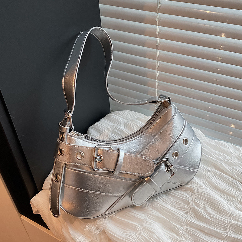 Buckle Detail Shoulder Bag