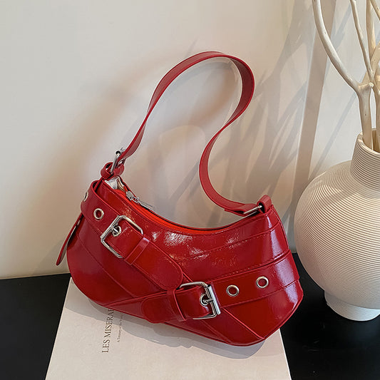Buckle Detail Shoulder Bag