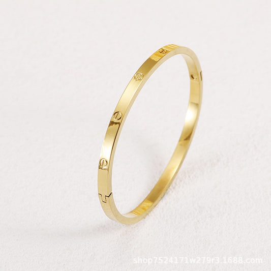 Engraved Screw Bangle