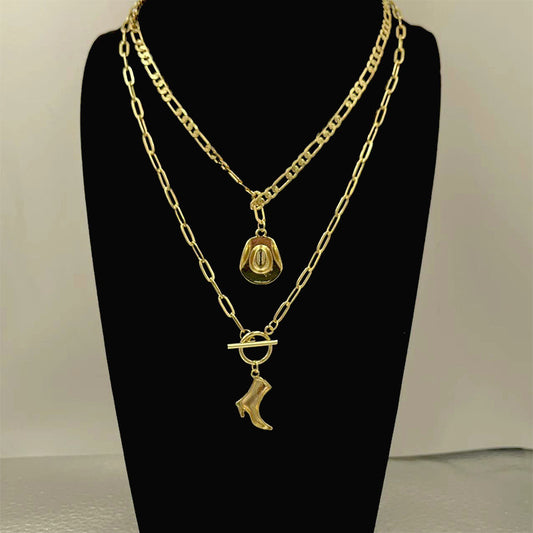 Layered Charm Chain Necklace
