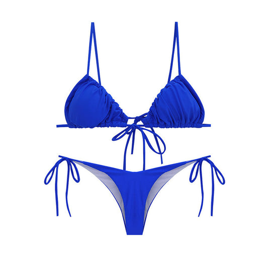 Tie-String Triangle Bikini Set