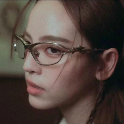 Luxury Spiked Metal Cat-Eye Glasses