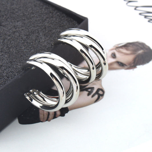 Triple Layer Hoop Earrings