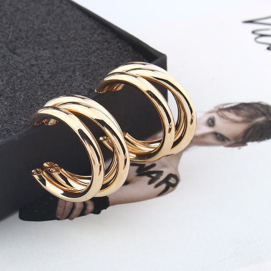 Triple Layer Hoop Earrings