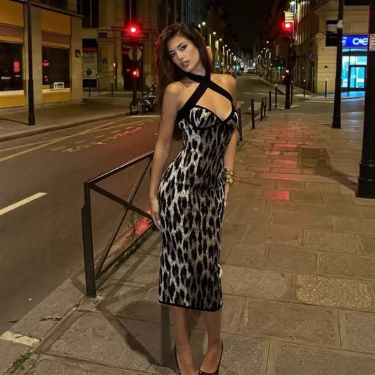 Cross body midi dress