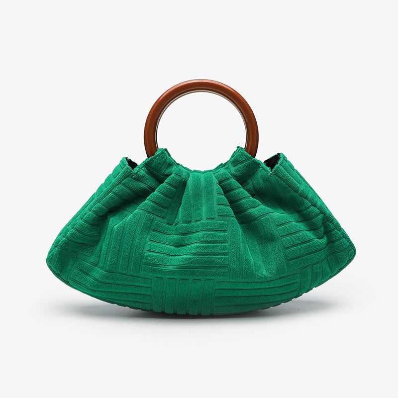 Wooden handle bag